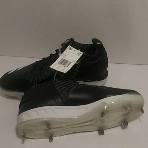 Adidas Boost Icon 3 Metal Cleats Grey/Blk Knit - Picture 2 of 3